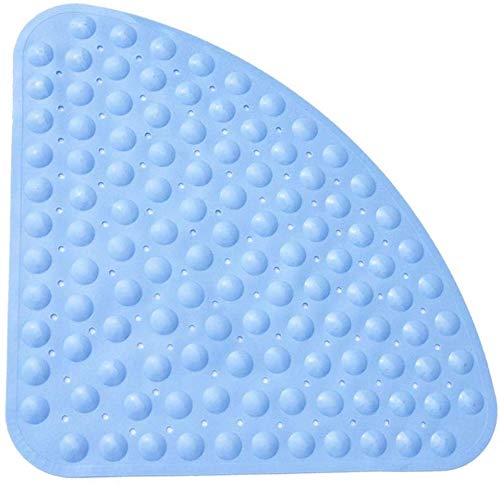 Sector Alfombrilla de goma para ducha de esquina, Alfombrilla de baño antideslizante en cuadrante Alfombrilla antibacteriana con ventosas para ducha o bañera, Antideslizante para bañera, 54x54CM