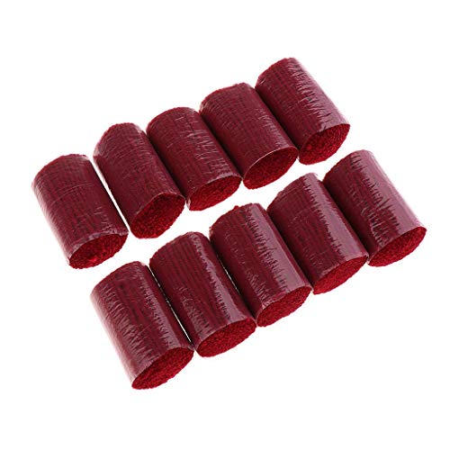 Tenlacum 10 piezas de lana anudada, hilo de ganchillo, lana para alfombra/almohadas/gancho de pestillo, ganchillo, artesanía, textiles para el hogar (rojo)