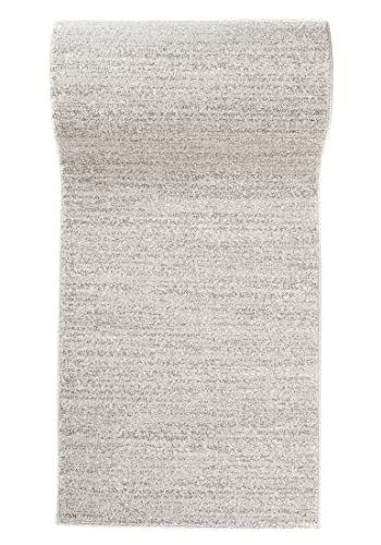 Mazovia Alfombra de Pasillo Larga - Design Modern Pelo Corto - Alfombras de Pasillo por Metros - Alfombras para Pasillos Largos - Moqueta por Metros - Gris - 100 x 100 cm