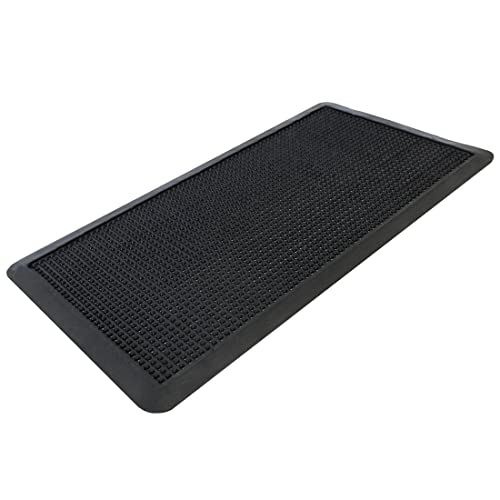Acomoda Textil – Felpudo de Goma Rectangular Antideslizante de Entrada. Alfombra de Pinchos Resistente de Fácil Limpieza para Exterior e Interior. (30x55 cm)