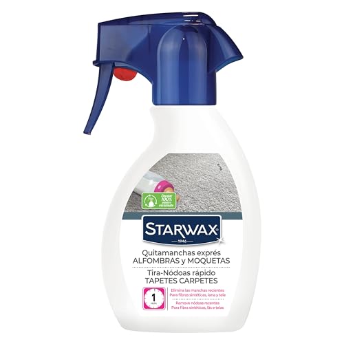 STARWAX - Quitamanchas Exprés para Alfombras y Moquetas - Elimina rápidamente las manchas recientes en todo tipo de textiles, fibras sintéticas y naturales