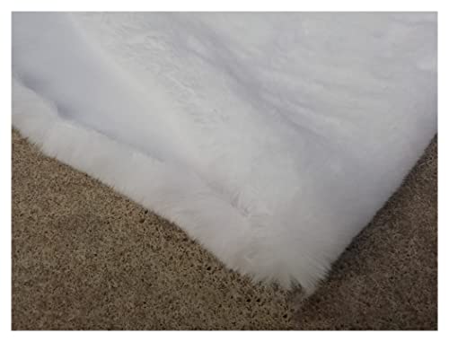 MUYUNXI Tela De Peluche por Metro Tela De Piel De Conejo Imitada Espesa Usada En La Alfombra De La Bufanda De La Ropa 160 Cm De Ancho Vendido por Metro(Color:Blanco)