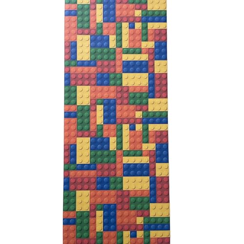 Alfombra de cocina de vinilo PVC ladrillos ladrillos corredor de edificios (50_x_500_cm, multicolor)