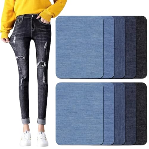 Parches Ropa Termoadhesivos,10Piezas Parche Termoadhesivo Jeans,Parches Vaquero Reparación ​Planchar,Parches para Planchar,para Camiseta Bolsas Pantalon Jeans O DIY Coser,parches ropa niños y adultos
