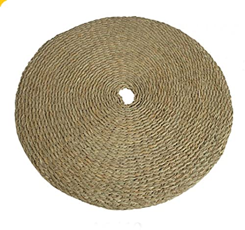 Mugar- Alfombras Artesanales Redondas Tejidas con Fibras Naturales- Dos Modelos Distintos y Cuatros Medidas Disponibles (Trenzada, Diámetro 80 cm)