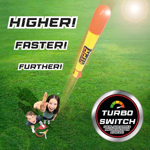 WOW! STUFF - HYPR Rocket 500 | El Mayor pisotón Volador para lanzar Cohete | Vuela hasta 500 pies | 3 Cohetes | Jardín al Aire Libre o Patio Trasero | Juguetes y Regalo para niños, familias, niños y