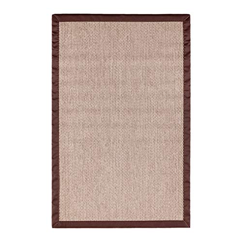Estores Basic Alfombra Vinilica con Ribete Alfombras de habitación baño Salon Cocina Lavable Antideslizante para Interior y Exterior, Beige 60x90cm