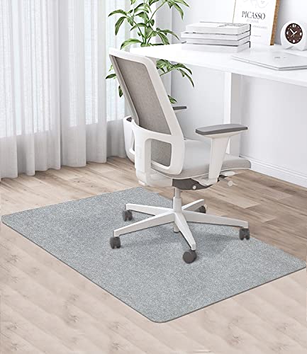 Base para Silla de Oficina, 90 x 120 cm, Gris Claro, Alfombrilla de Protección para Suelos Duros, Resistente a los arañazos, para Silla de Escritorio para Laminado