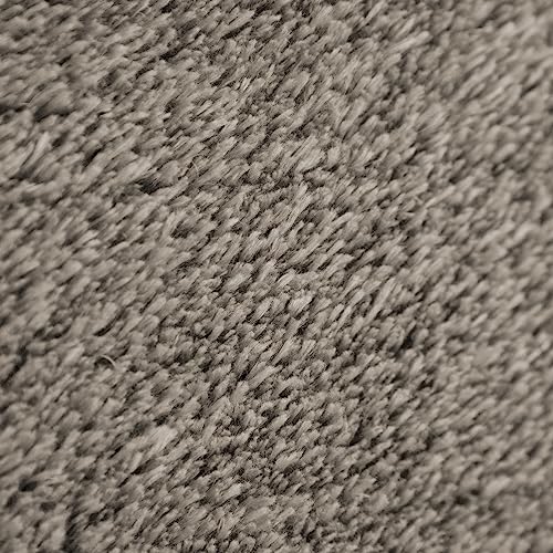 Paco Home Alfombra para la Sala de Estar Unicolor Lavable Suave Pila Corta, tamaño:200x280 cm, Color:Gris