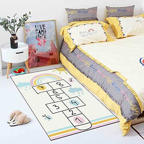 Alfombra de Juegos para bebés Linda rayuela Digital -Muy Adecuado para Sala de Estar, Dormitorio, guardería 40x60cm