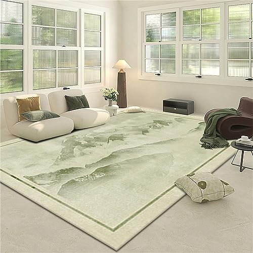 AU-SHTANG Alfombra Entrada Alfombra Verde tierna, Alfombra de decoración de casa de sofá antibacteriana antideslizantealfombra Salon,Verde tierno,180x280cm