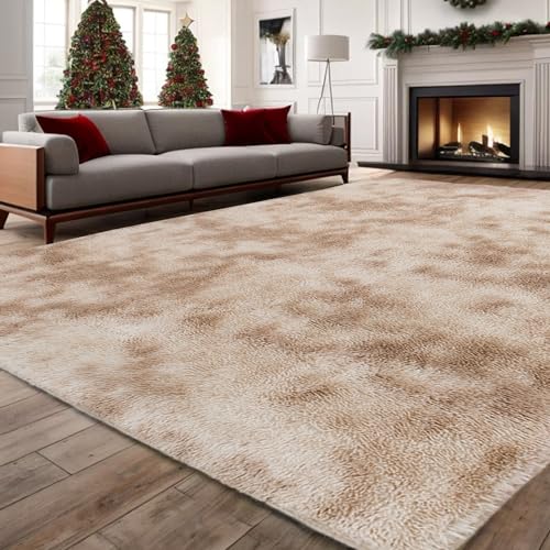 ISMOL Alfombra Suave y mullida de 160 x 230 cm, Alfombra Peluda, Alfombra Decorativa Moderna para Sala de Estar, Dormitorio, Lavable, Antideslizante, para Exteriores, Pasillo, Alfombra Decorativa