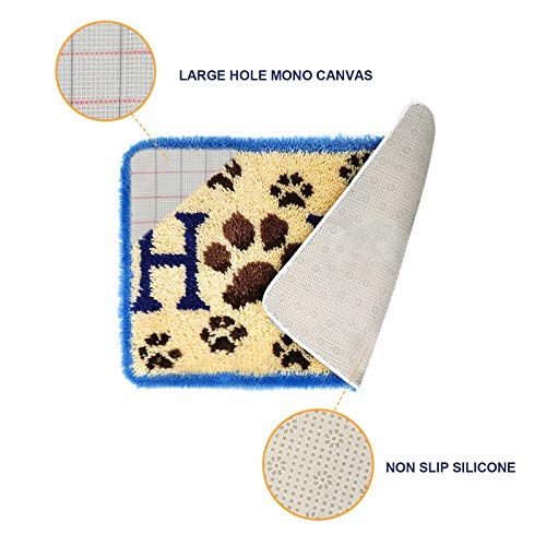 ROCKY&CHAO Anudar alfombras para atarse, kits de anudar kit de gancho de lengüeta set de auto anudado para niños y adultos (home(Paquete))