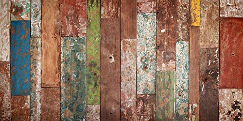 VINILIKO Industrial Wood Alfombra de Vinilo, Multicolor, 50x100