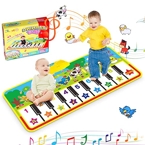 Alfombra de Piano y Teclado Musical - Estera de Baile Táctil - Alfombra de Suelo Portátil y Electrónica - Educativo Juguete Regalo para Bebé y Niño (135 x60cm)