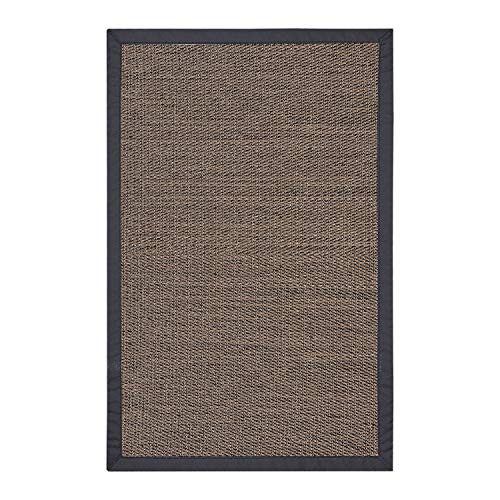 STORESDECO Alfombra vinilica con Ribete y Tejido Premium de Alta Gama Alfombras de habitacion Salon baño hogar Cocina Pasillo Infantil Lavable Antideslizante Resistente Marrón 120 cm x 180 cm