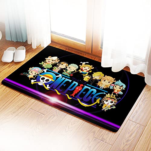 3D Anime One Piece Luffy Alfombra de Piso Alfombra Dormitorio Felpudo Alfombrilla Antideslizante Regalo de Dibujos Animados,A,50X80cm