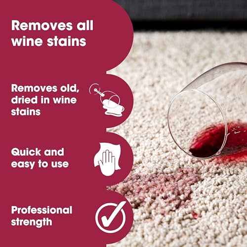 Furniture Clinic Quitamanchas de vino tinto: elimina fácilmente las manchas de vino tinto de alfombras, ropa y tapicería (125 ml)