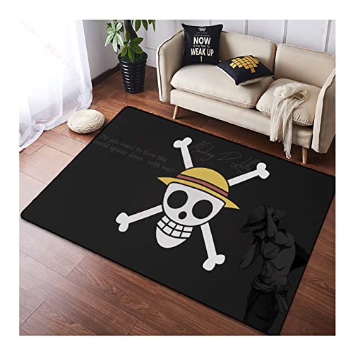 Alfombra De Pelo Corto, Alfombra De Sala De Estar De One Piece, Alfombra Antideslizante para El Hogar, para Decorativa Habitacion Dormitorio Comedor-D||60*90cm