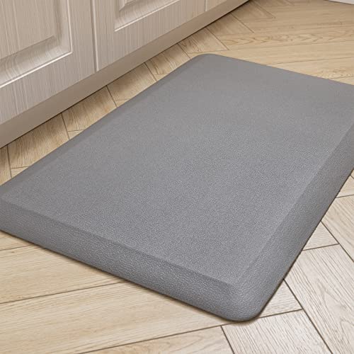 Carvapet Antideslizante Alfombra de Cocina Anti Fatiga Alfombrillas 20MM de Grosor Alfombrillas de Cocina PVC Impermeable Alfombra de Corredor(Gris,44x70cm)