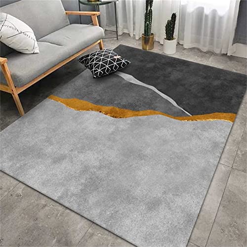 AU-OZNER Alfombra habitacion Infantil Alfombra Gris, Lavable, fácil de aspirar, Alfombra de decoración de la casa del bebé alfombras pie de Cama , Gris, 100x160cm