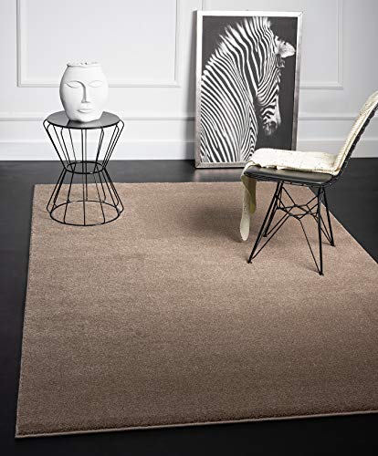 MIA´s Teppiche Emma - Alfombra de salón, Pelo Corto, 17 mm, 120 x 170 cm, Polipropileno, Beige, 17 cm