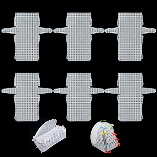 letuxaamz Malla Plástico para Bolsas Moldear - DIY Bolsa de Hombro Bordado Cartera Marco Colgar En Fabricación de Bolso Mano Proyectos Ganchillo Hojas Trabajos Así Como Punto Lona (6 Piezas, Blanco)