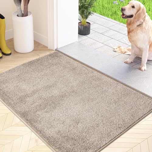 FCSDETAIL Alfombra Atrapapolvo, Alfombra Antideslizante Lavable en Lavadora, Felpudo de Entrada con Microfibras Suaves Absorbentes para Perro, Entrada, Puerta y Pasillo