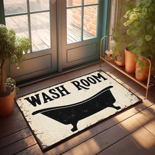 CDSS Alfombra de otoño para exteriores, autoservicio, para lavandería, para puerta delantera, invierno, exterior (40 x 60 cm)