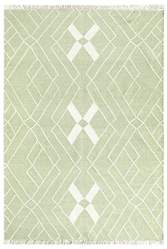 HAMID - Alfombra Kilim Yeste 100% Lana - Alfombra Suave y de Alta Resistencia - Tejida a Mano - Alfombra de Salón, Comedor, Dormitorio (D7, 180x120 cm)