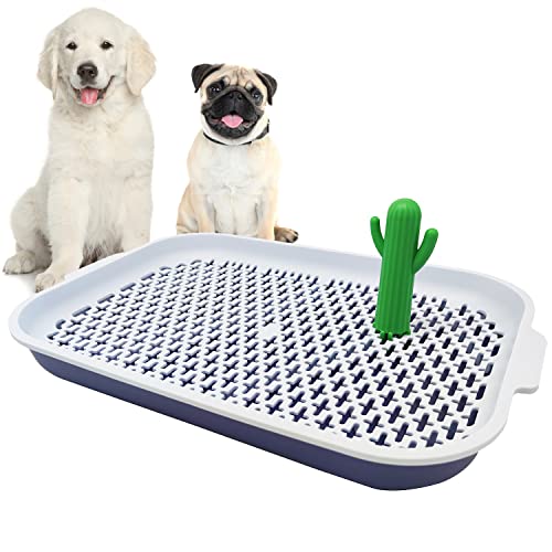 BPS Aseo Bandeja Sanitaria para Perros Reemplazable de Adiestramiento Inodoro Interior Aseo Mascotas Plástico 2 Tamaños M/L (M, Azul) BPS-5573AZ