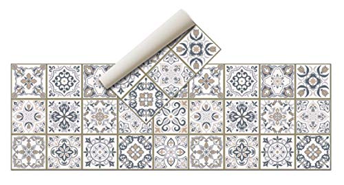 Alfombra Vinílica - (Hidráulica, 180x60 ) - Distintos diseños y tamaños - Opción personalizable - Alfombra Antideslizante Cocina, baño, salón comedor, dormitorio - Goma esponjosa, suelo PVC