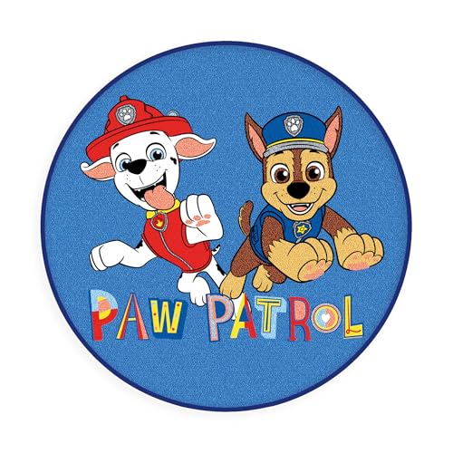 Herding Alfombra Redonda La Pat' Patrulla Canina, Ø 80 cm, Lado Recto: 100% Poliamida