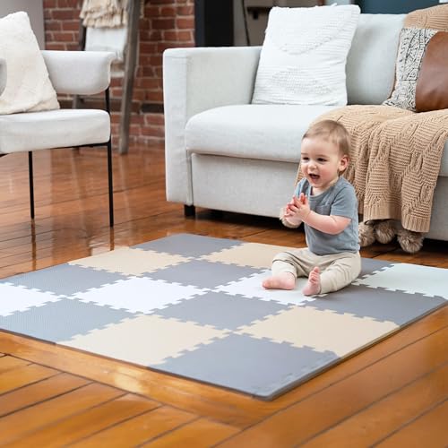 MioTetto Alfombra Bebe No Toxica - Tapete Bebe Suave y Cómodo para Aprendizaje, Desarrollo y Juego - Alfombra Infantil o Alfombra Puzzle para Niños - Colchonetas Infantiles Elegante y Segura