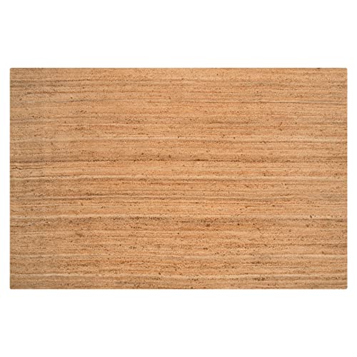 Hausattire Alfombra trenzada de yute tejida a mano, 4 x 6 pies, natural, reversible, bohemia, para cocina, sala de estar, alfombra decorativa para interiores y exteriores, 48 x 72 pulgadas