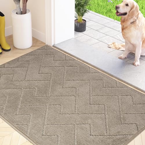 FCSDETAIL Felpudo Entrada Casa 50 x 80 cm, Alfombra Antideslizante y Lavable en Lavadora, Alfombra Atrapapolvo Absorbentes para Perro, Entrada, Puerta y Pasillo