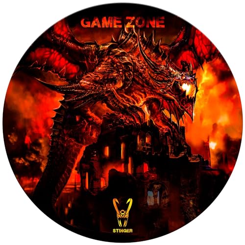 Woxter Stinger Floorpad Red - Alfombrilla Gaming de Suelo, Tapete Protector para Suelo - Resistente al Agua, Lavable, 100% Microfibra, Diámetro 120 cm, Color Rojo