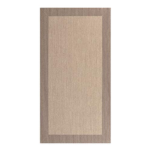 STORESDECO Alfombra vinilica de Tejido Premium de Alta Gama Alfombras de habitacion Salon baño hogar Cocina Pasillo Infantil Lavable Antideslizante Resistente Marrón Claro 80 cm x 150 cm