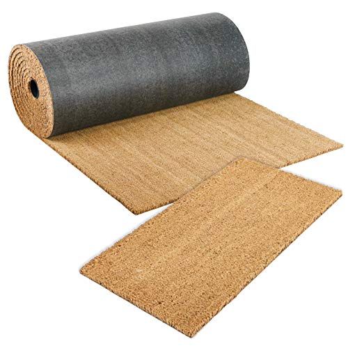 ANRO Felpudo de coco, felpudo rascador, muchos tamaños y alturas, producto natural, grosor 26 mm, tamaño 120 x 100 cm