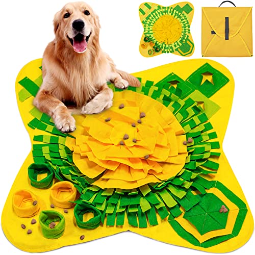 BEYAOBN Alfombra Olfato Perro Mat,Snuffle Mat Juguetes para Perros,Olfato cojín de Perro para Comer Lento, Snuffle Mat para Perros Alfombrilla para Perros, Alimentación de Mascotas 70 x 70 cm