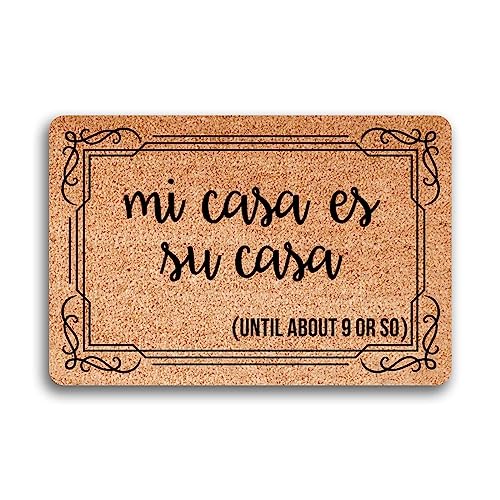 Felpudos 40x60cm, Mi Casa Es Su Casa Alfombra Baño Personalizado Antideslizante Alfombra Limpia, para Salon, Bañera, Terraza