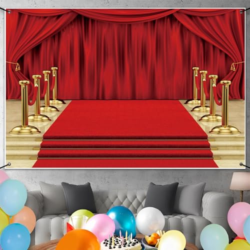 MIRRORANG Poliéster 1,8x1,1m Banner de Alfombra roja Decoración de Ceremonia de premios de Alfombra roja Estreno de película Filmfest Banner de Boda Decoración de Fiesta de cumpleaños Banner