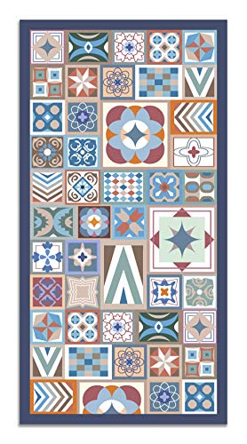 Panorama Alfombra Vinílica Cocina Baño - Varios Tamaños - (Estilo Hidráulica Color Multicolor 60x110 cm)