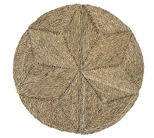 HERSIG - Alfombra Fibra Natural | Alfombra Redonda de Seagrass - 180 cm