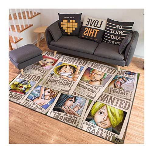 Alfombra De Antideslizante One Piece Alfombra Diseño Moderna,Alfombras Salon Modernas Grandes,Alfombra Antideslizante Lavable para Decorativa Habitacion Dormitorio Comedor 140 * 200cm