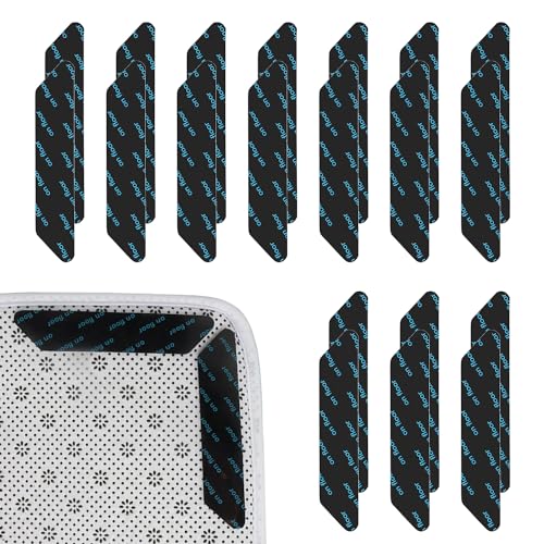 SYEYCW 20 Piezas Antideslizante para Alfombras, Alfombras Antideslizantes, Adhesivo de Alfombra Lavable y Reutilizable Antideslizante, para Alfombras de Pisos de Madera, para Interiores y Exteriores