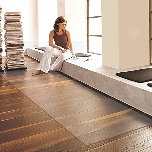 Alfombrilla para Silla PVC para Suelos Duros,Alfombrilla Transparente,Alfombrilla Protectora para Suelo,Estera para Silla de Oficina Hogar para Muebles Protector de Suelo de Madera,Mate (100x150cm)