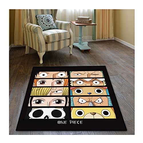Dibujos Animados Alfombra De Alfombras Salon Modernas Grandes,Alfombra De Anime One Piece Luffy para Salón Dormitorio Baño Sofá Habitaciones De Nios - 5||50 X 80cm