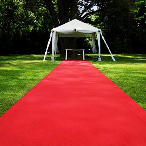 Jeteven ins Alfombra roja Rollo moqueta para Decoracion de Boda Alfombra de Pasillo Alfombra para Eventos alfombras Exteriores (5_x_1_cm)