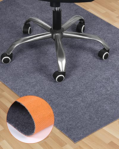 90 x 140 cm Alfombra Protector Suelo Silla Ruedas, Material Antideslizante TPE/Gris Claro, Alfombra Silla Gaming, tapete de protección de Madera/baldosas